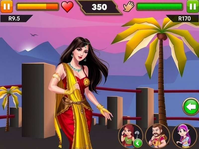 Indian girls playing Flash games on a laptop