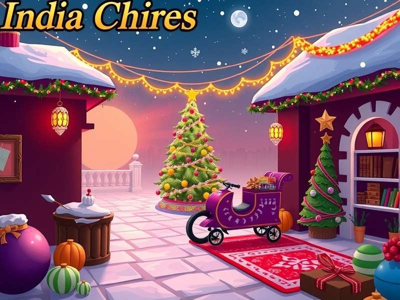 Collection of Christmas-themed online Flash games featuring Santa, reindeer, and snowy landscapes