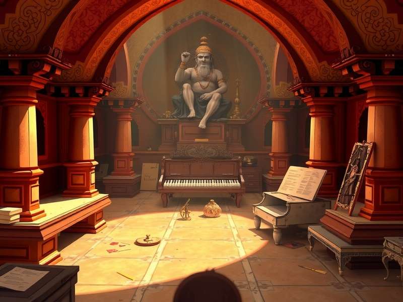 A nostalgic setup with old computer, keyboard, and headphones representing Flash game creation era