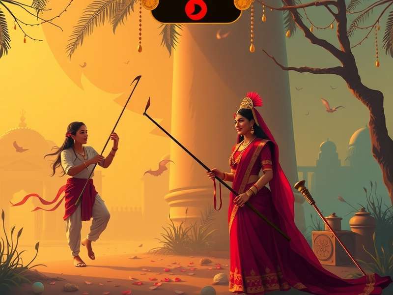 Vibrant retro gaming setup with headphones and keyboard