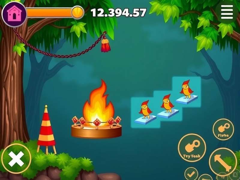 A person playing a fast-paced arcade Flash game on a laptop