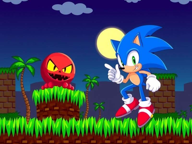 Collage of popular Sonic Flash games created by Peter Knetter