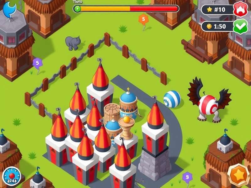 Bloons Tower Defense 247 gameplay screenshot showing monkeys popping colorful bloons