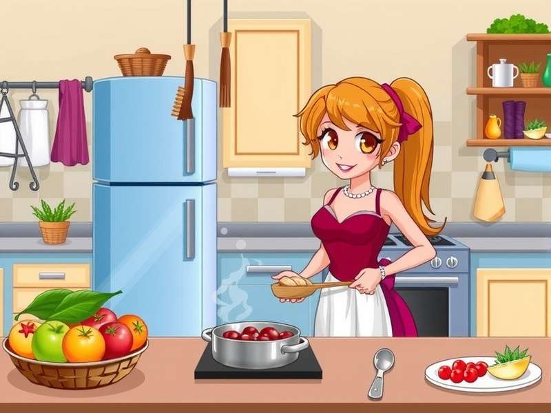 Screenshot of a Flash cooking game showing kitchen interface