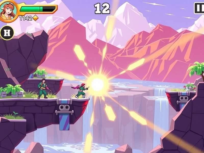 A vibrant collage of classic Hflash game characters and scenes on a computer screen