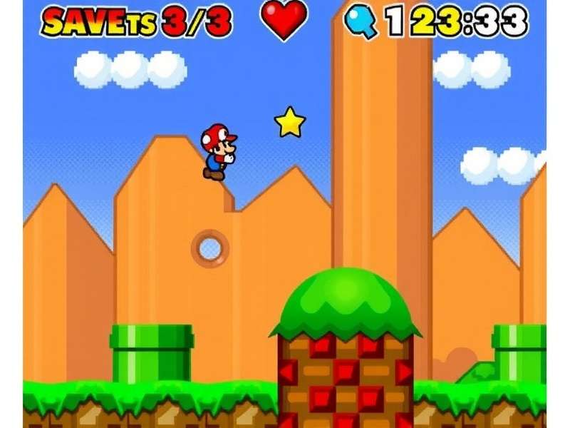 Mario Flash Gameplay on a laptop in an Indian internet cafe