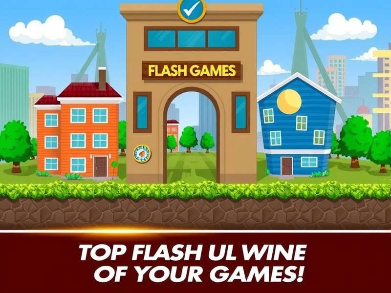 Collection of classic Flash games on computer screen