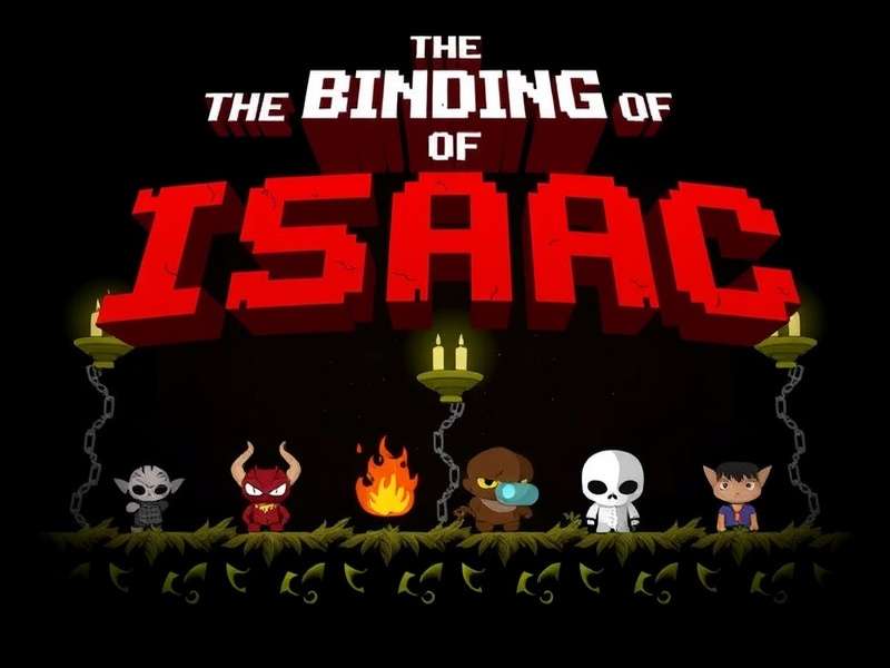 The Binding of Isaac Flash Game original gameplay screenshot showing Isaac fighting monsters