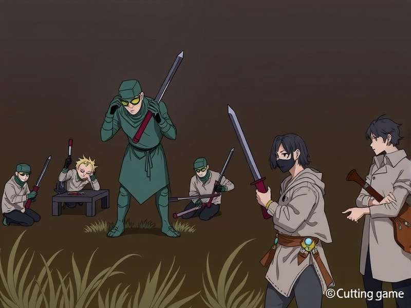 Strategic cut lines shown on a complex shape in Cutting Game