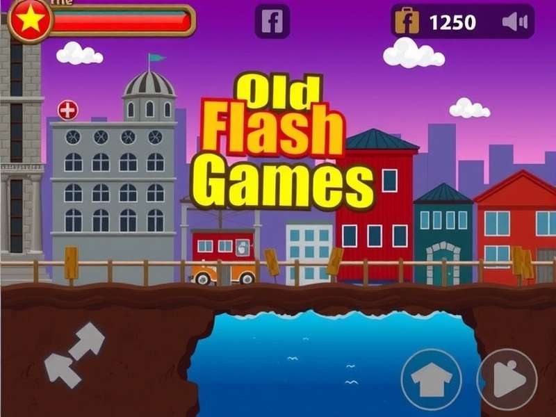 Gameplay screenshot of The Last Stand Flash game showing a barricade and zombie horde