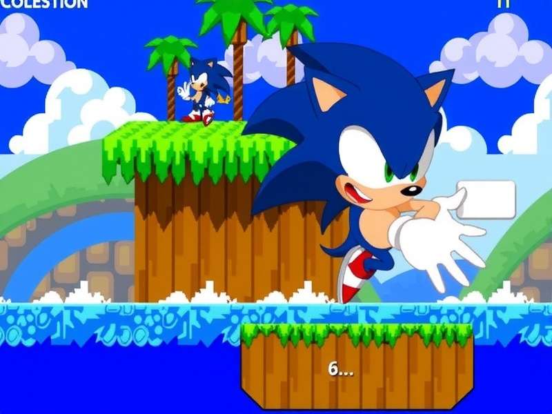 Sonic Flash Games Newgrounds collection banner featuring Sonic the Hedgehog in action with classic Flash game interface