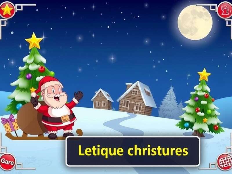 Christmas online flash games collage featuring Santa, snow, and classic browser games