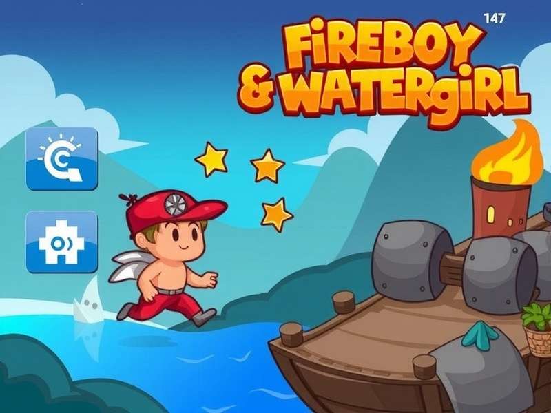 Fireboy and Watergirl Flash Games 247 — gameplay screenshot with fire and water elements