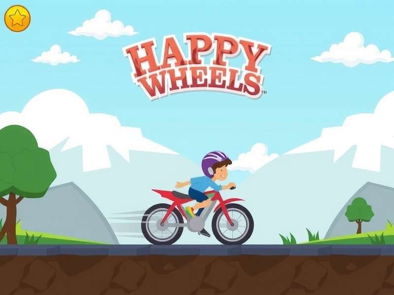 Flash Games 247 Happy Wheels gameplay screenshot showing ragdoll physics and obstacle course